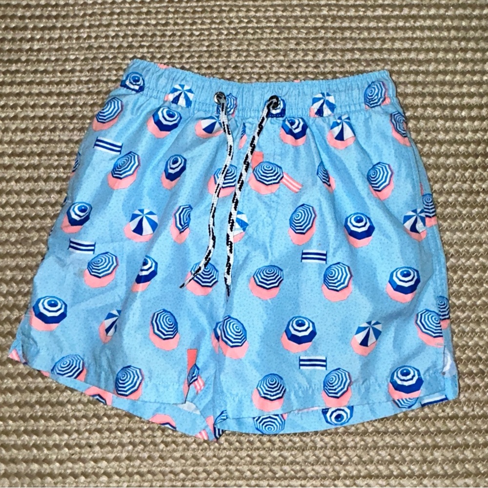 Snapper Rock Blue and Pink Kids Swim Trunks